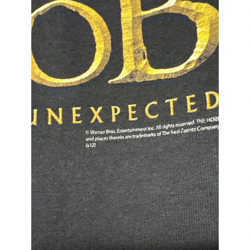 The Hobbit Unexpected Journey T Shirt LOTR Tolkien Movie Promo L
